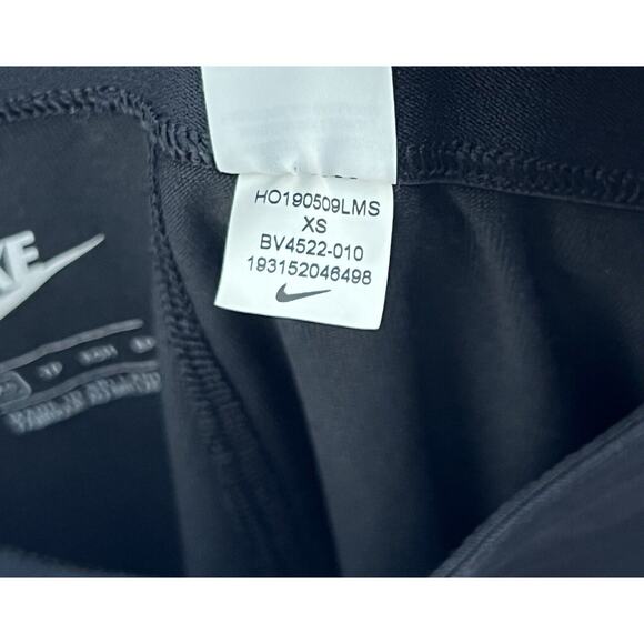 Nike Gold Glitter SPELLOUT Pull‎ On Ankle Leggings Womens Size XS Black Stretch - Picture 5 of 11